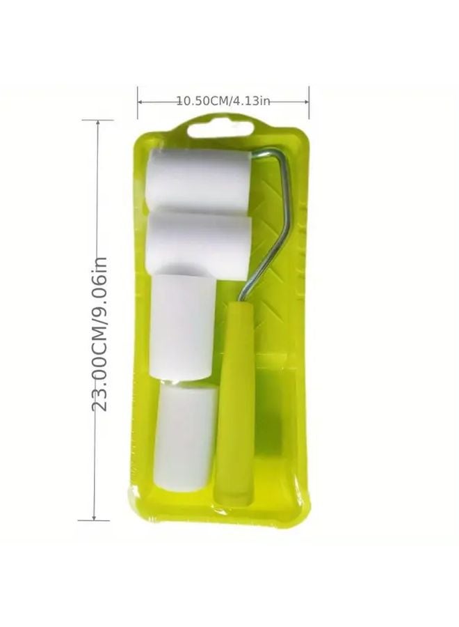 DIY 2 Inch Mini Paint Roller Set With 1pc Frame And Plastic Tray - Image 2